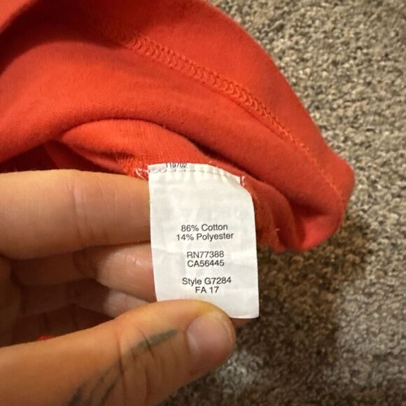 J. Crew Factory Red Festive Sleeveless Ruffle Blouse Top M Casual Career Office - Picture 6 of 8